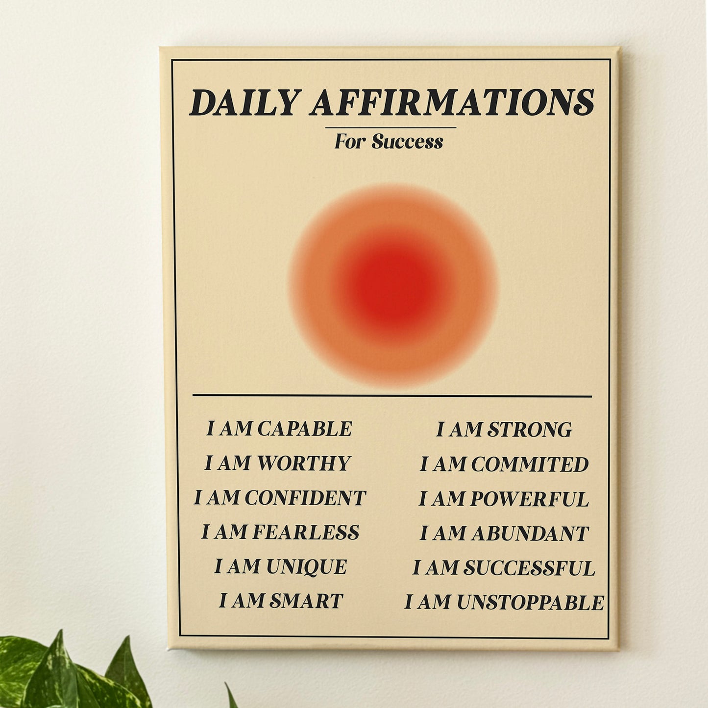 Daily Affirmations For Success - Wall Art