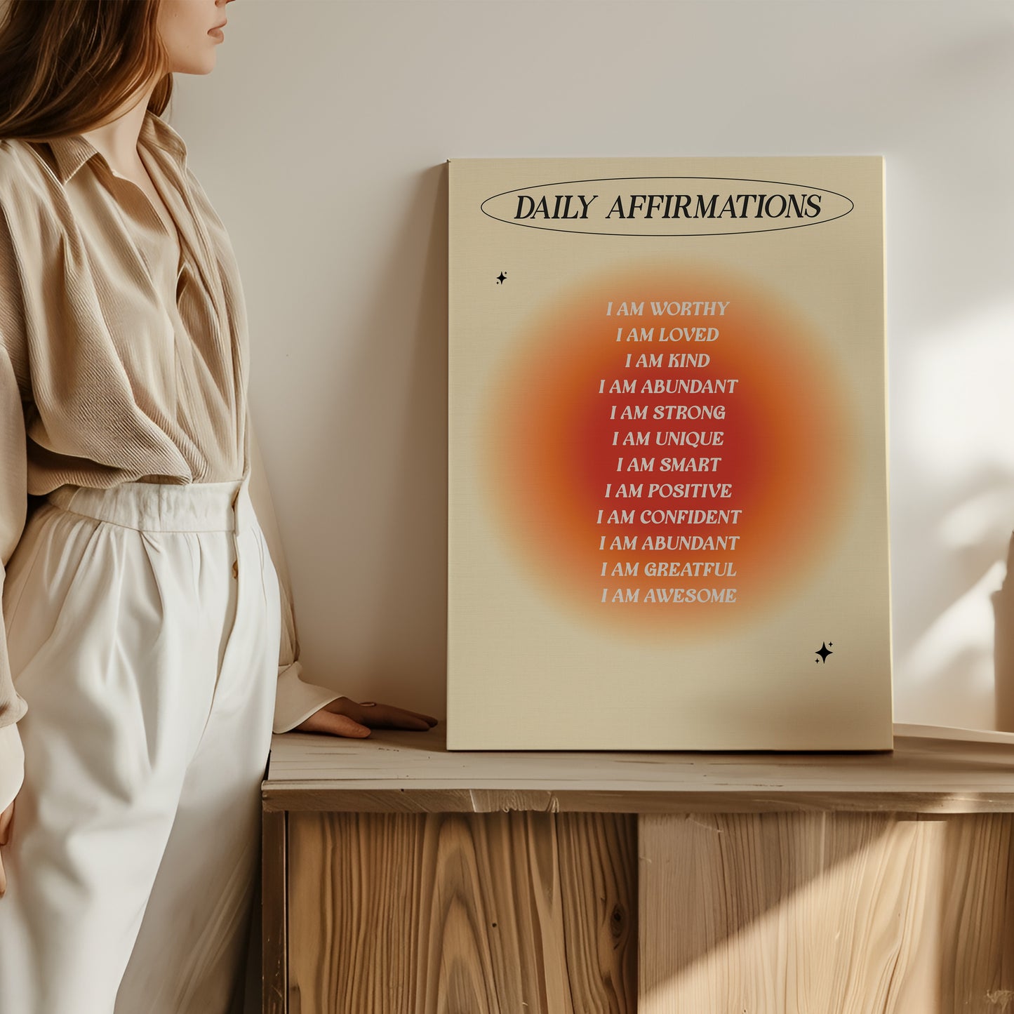Daily Affirmations List - Wall Art