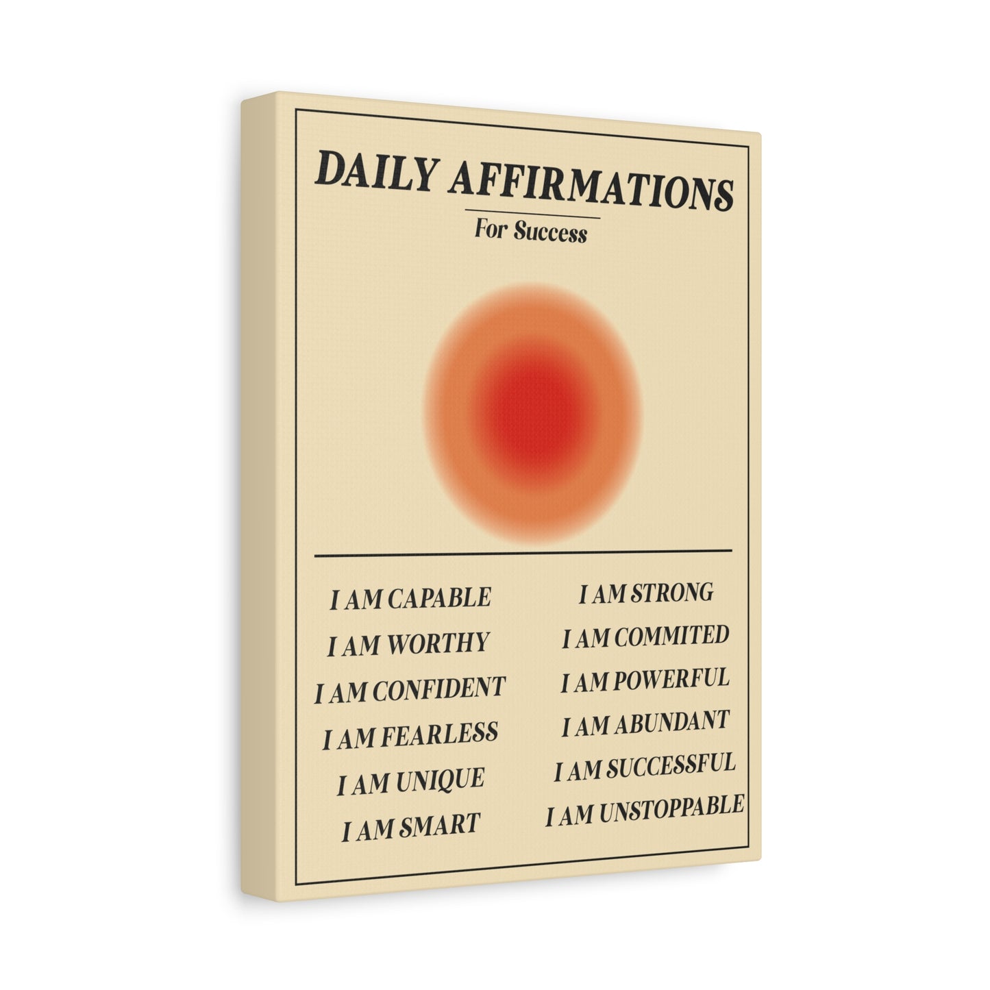 Daily Affirmations For Success - Wall Art