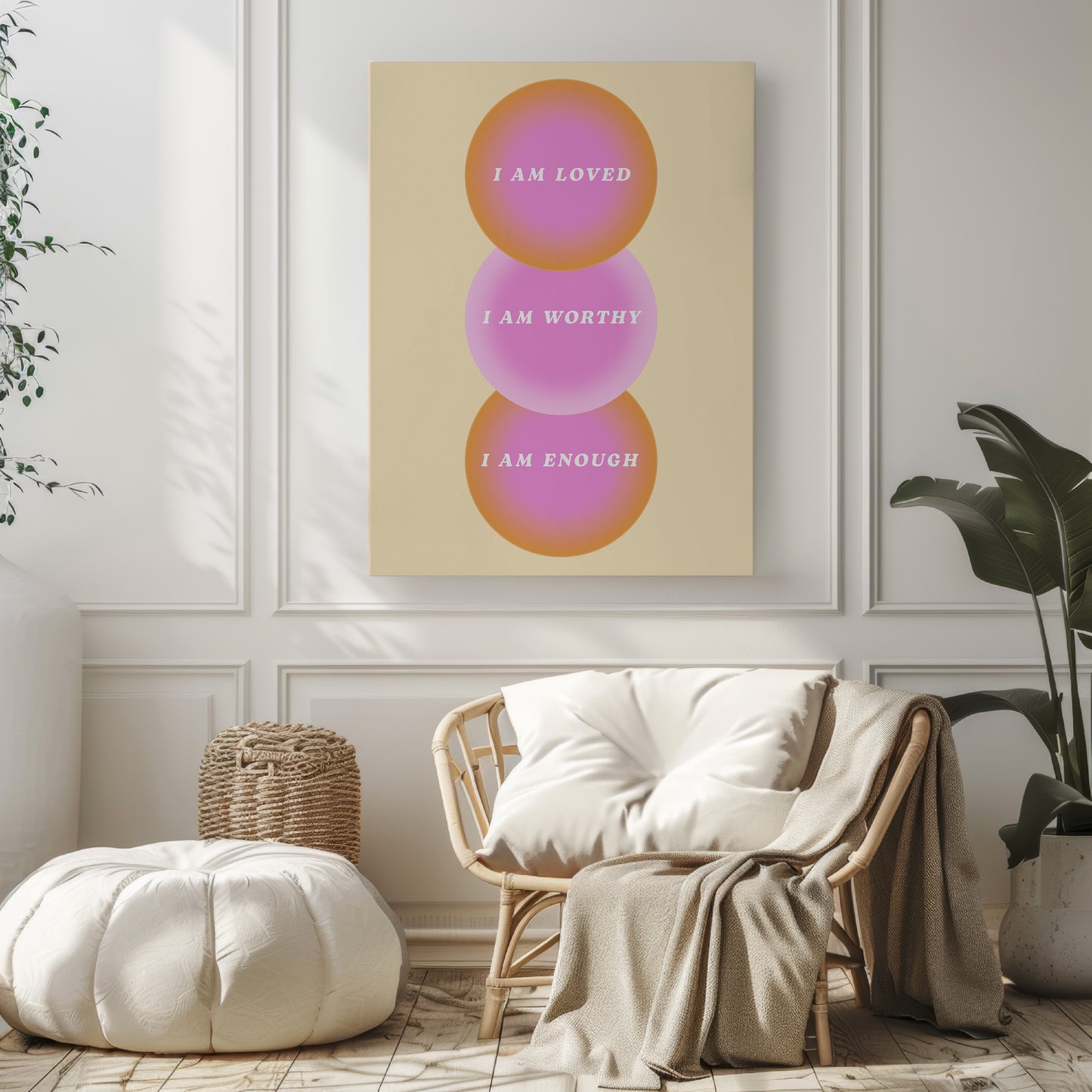 I Am Loved, Worthy, Enough - Wall Art