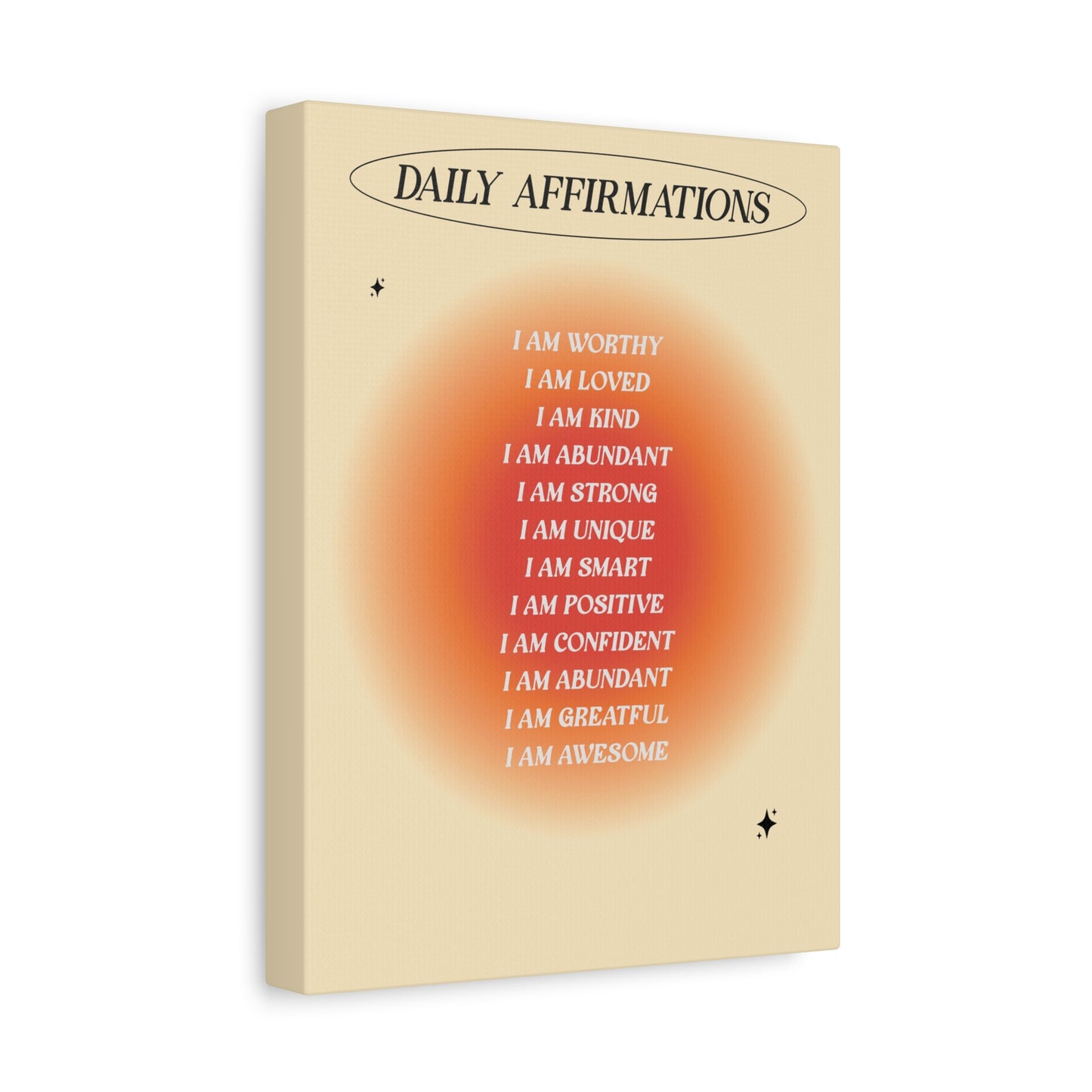 Daily Affirmations List - Wall Art