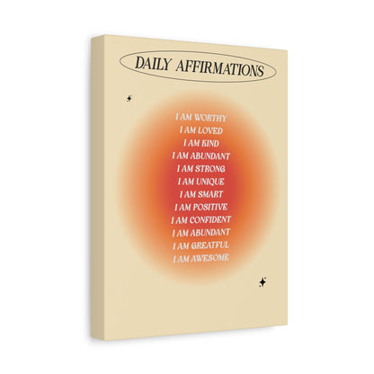 Daily Affirmations List - Wall Art