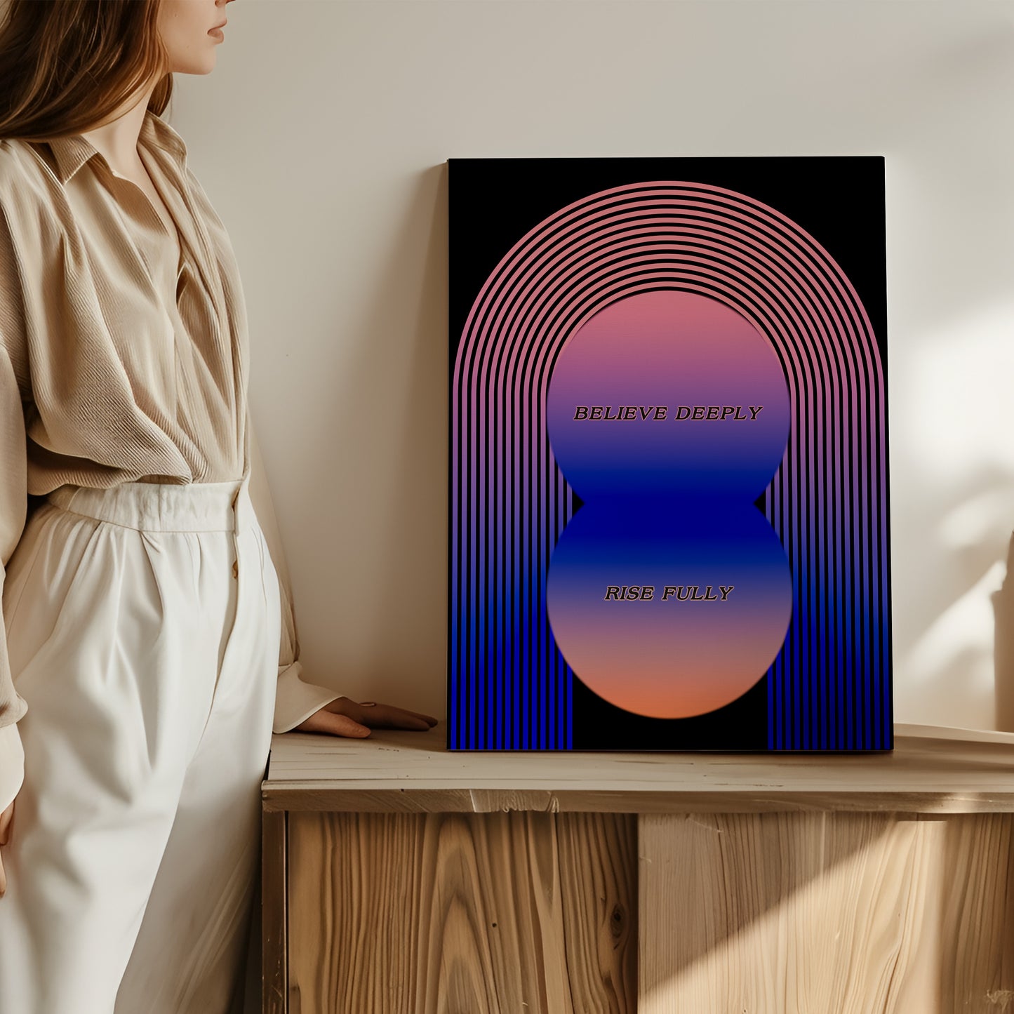 Believe Deeply, Rise Fully - Wall Art