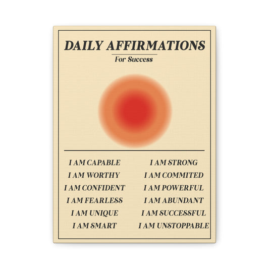 Daily Affirmations For Success - Wall Art