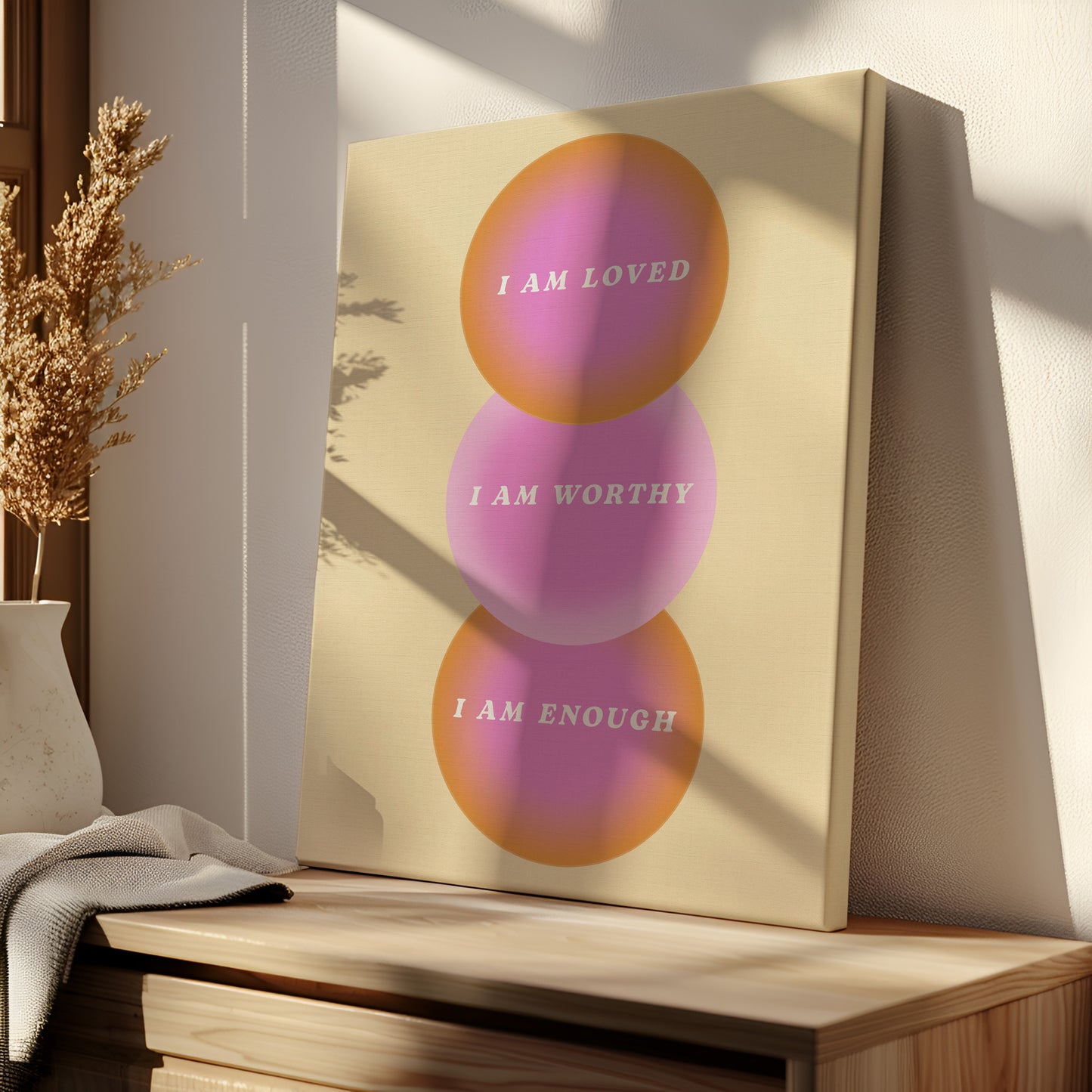 I Am Loved, Worthy, Enough - Wall Art