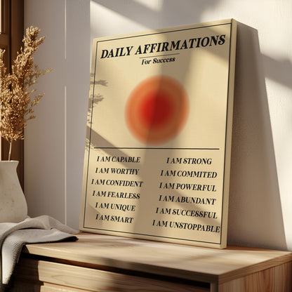 Daily Affirmations For Success - Wall Art