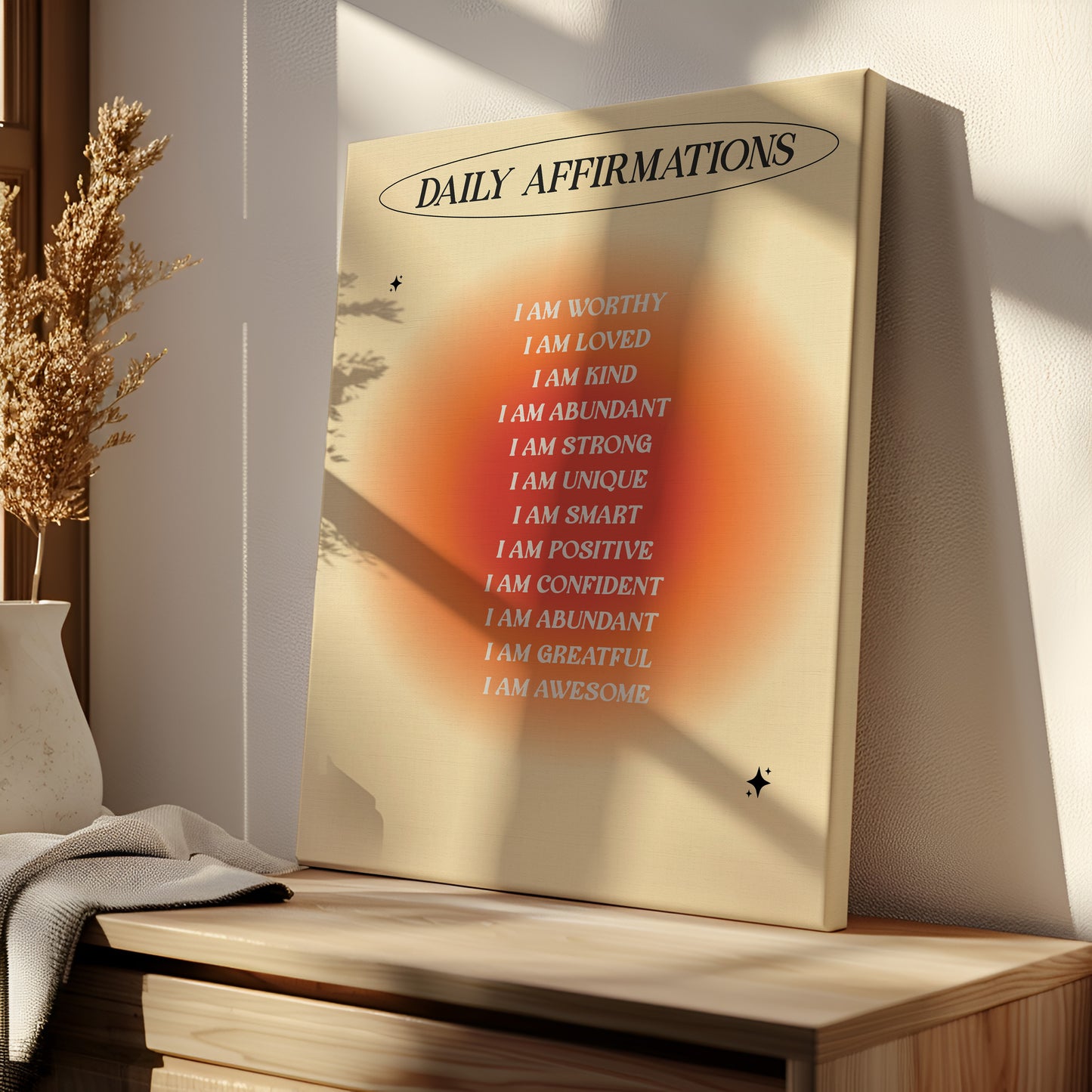 Daily Affirmations List - Wall Art