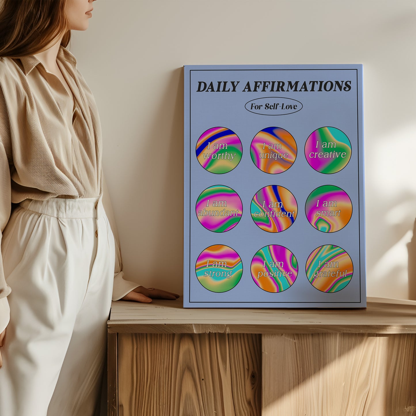 Daily Affirmations for Self-Love (2) - Wall Art